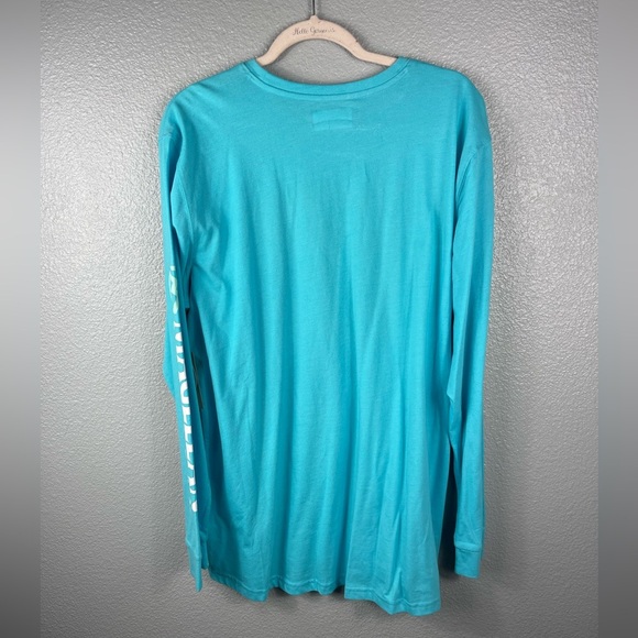 NWT Magellan WOMENS XL long Sleeve Boyfriend Fit Outdoors Top Shirt Blue Pull On - Picture 7 of 8
